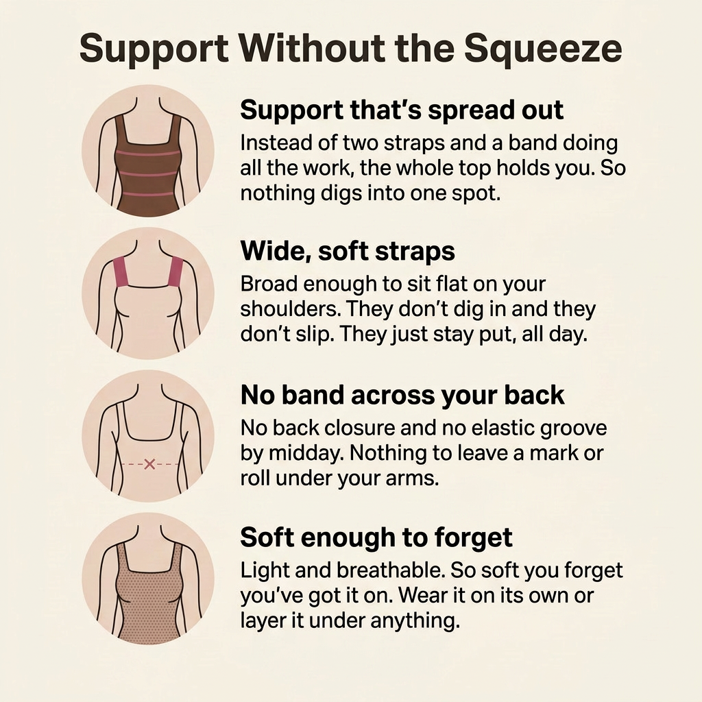 Lunoria's Built-in Bra Comfort Tank